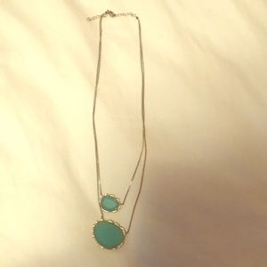 Beautiful aqua 2 in one layered necklace